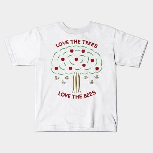 Love the Trees, Love the Bees Kids T-Shirt